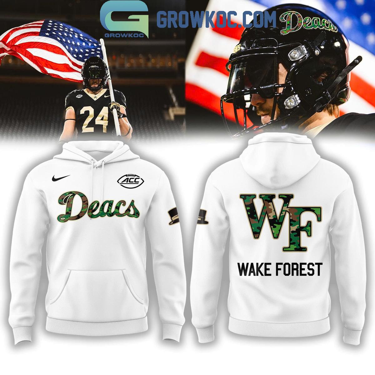 Wake Forest Demon Deacons Military Hoodie Shirt