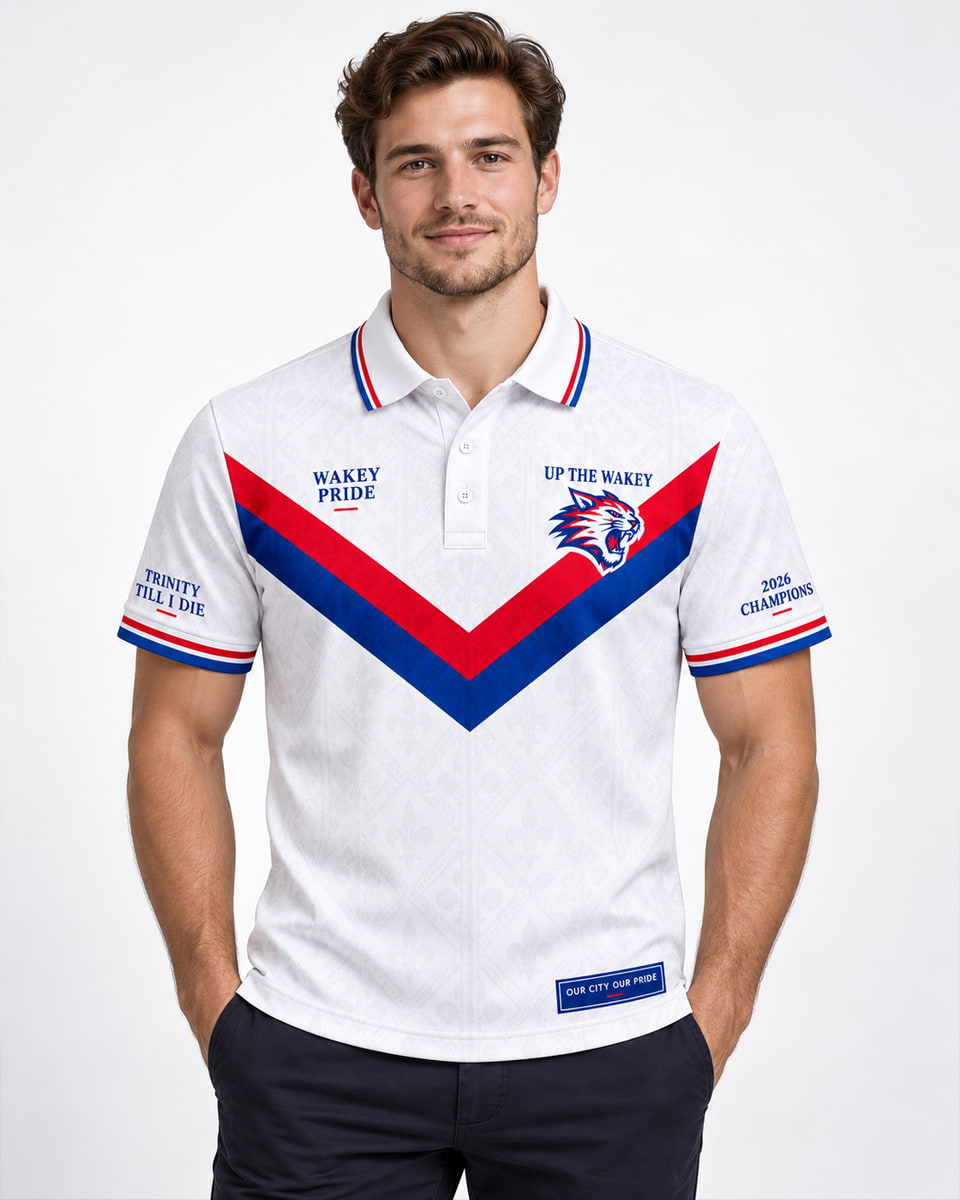 Wakefield Trinity Up The Wakey 2026 Champions Polo Shirt