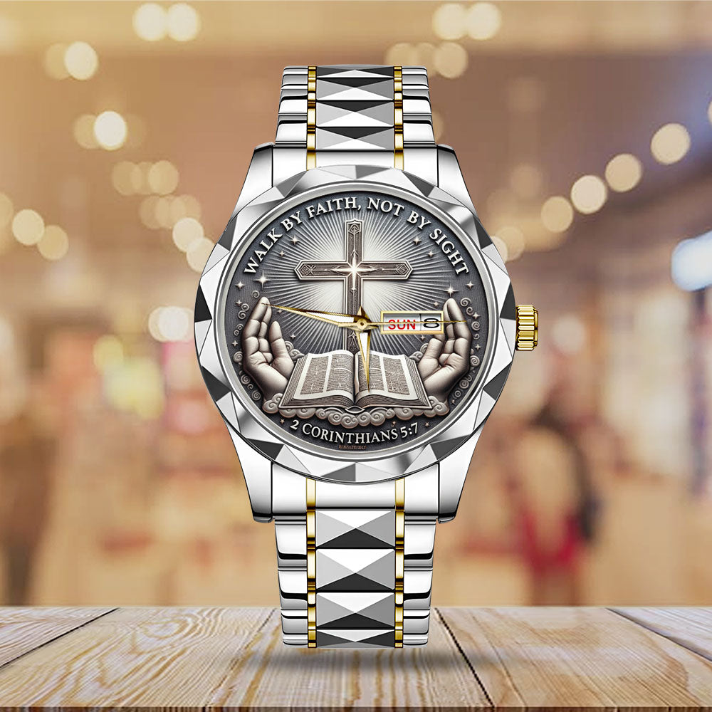 Walk By Faith, Not By Sight Alloy Luxury Quartz Watch - TANTN17269