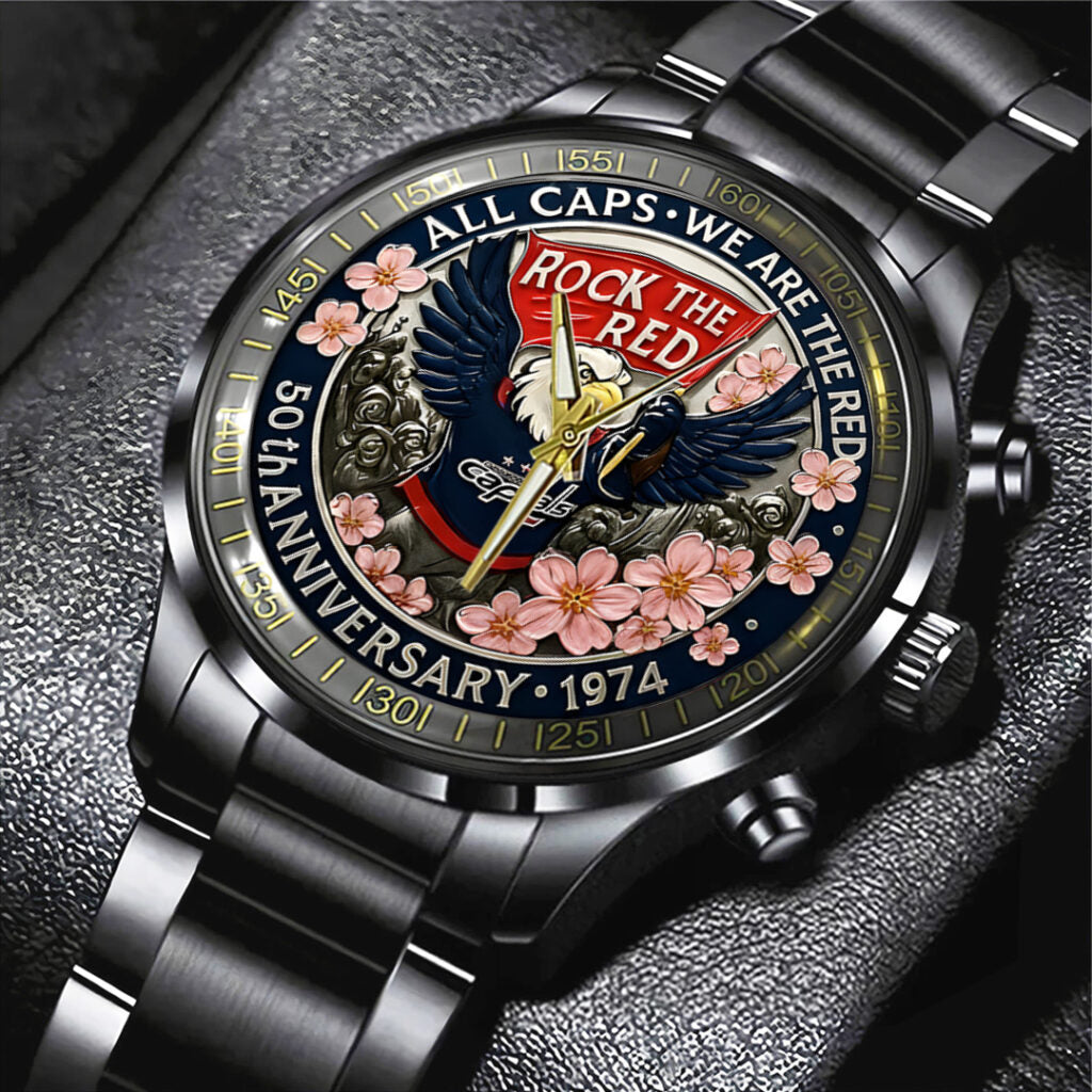 Washington Capitals 50 Years Black Stainless Steel Watch - TANTN17830