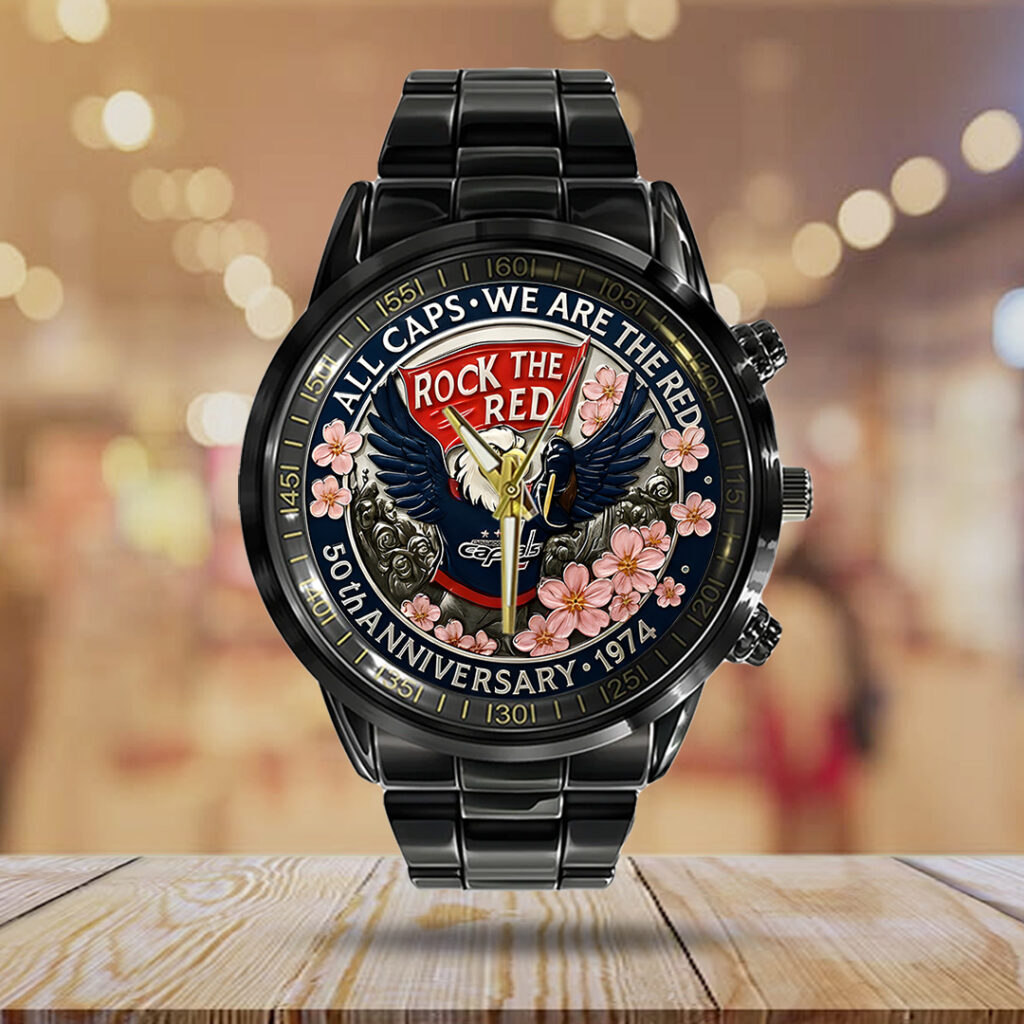 Washington Capitals 50 Years Black Stainless Steel Watch - TANTN17830