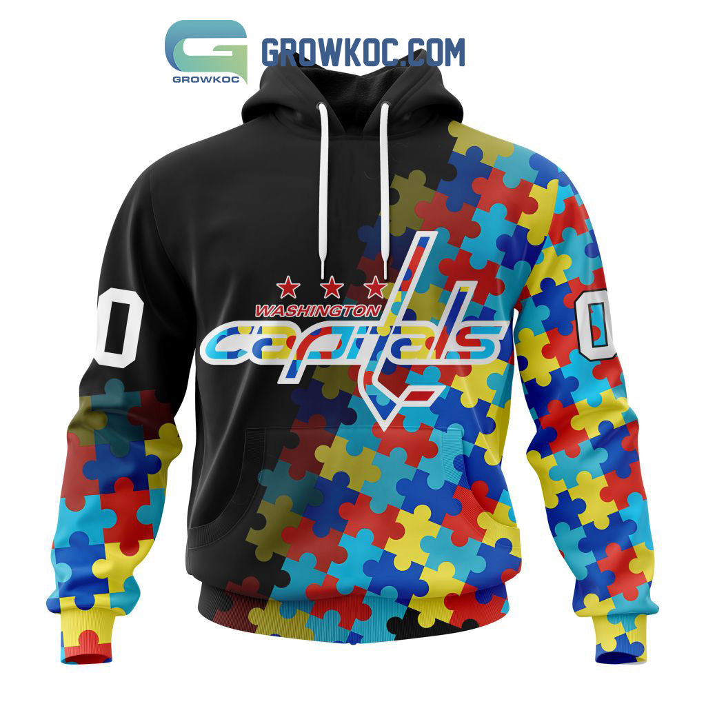 Washington Capitals Puzzle Design Autism Awareness Personalized Hoodie Shirts