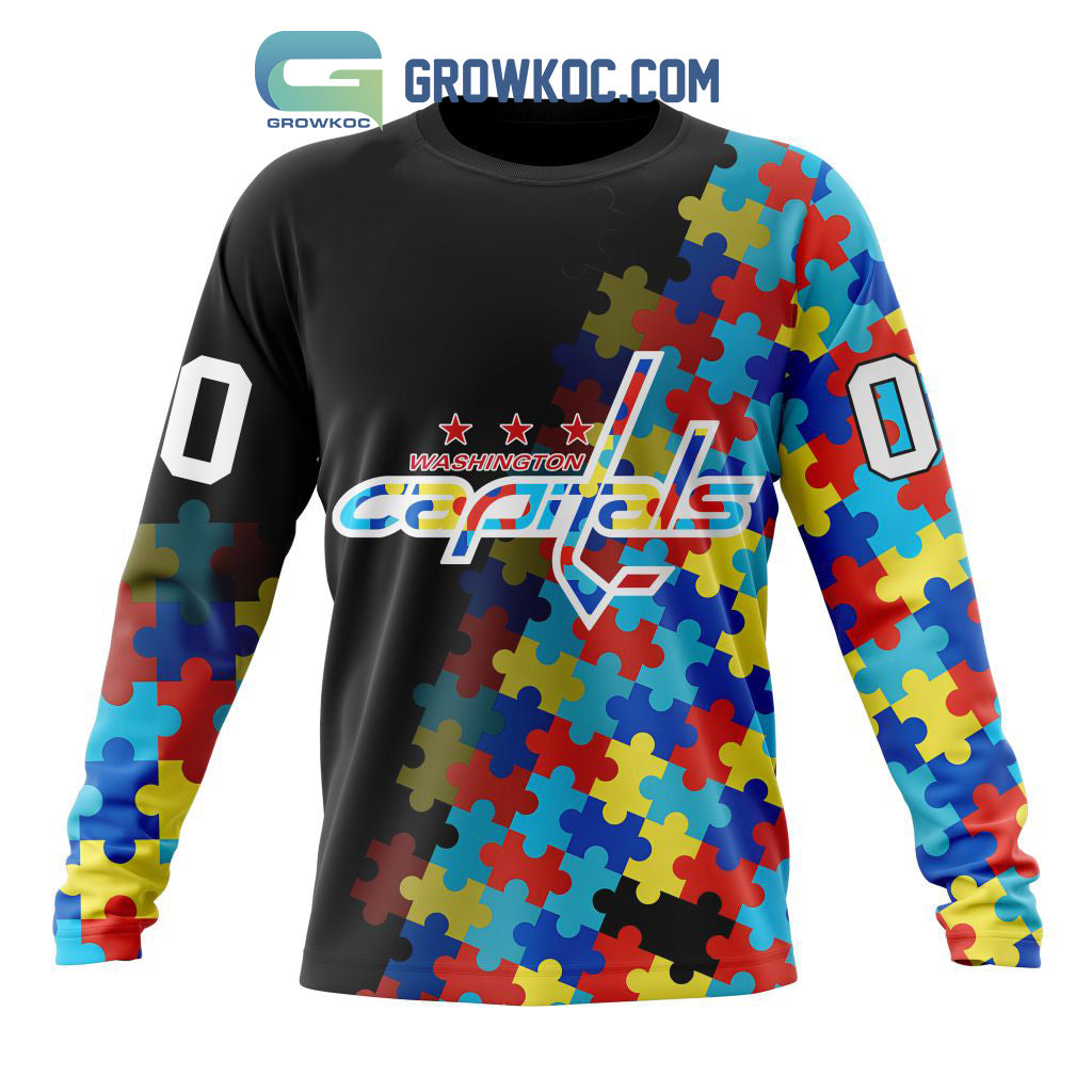 Washington Capitals Puzzle Design Autism Awareness Personalized Hoodie Shirts