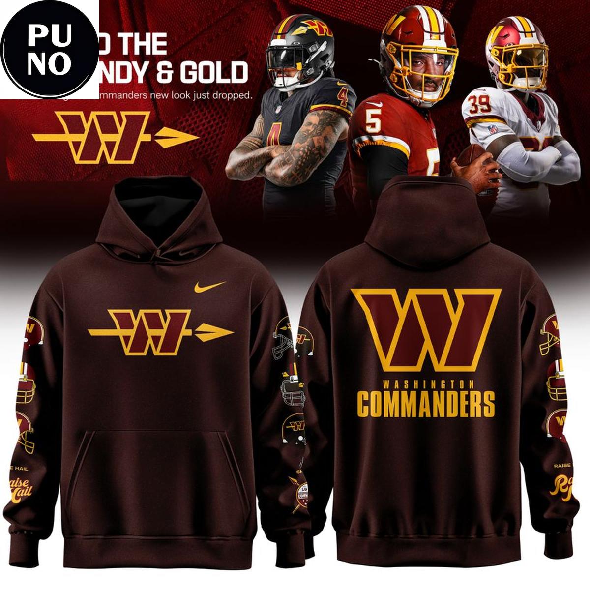 Washington Commanders 2026 Hold The Burgundy & Gold Hoodie T-Shirt