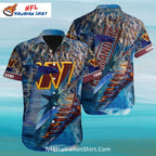 Washington Commanders Aloha Shirt With Marlin Fishing Theme