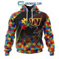 Washington Commanders NFL Special Autism Awareness Design Hoodie T Shirt