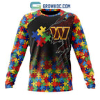 Washington Commanders NFL Special Autism Awareness Design Hoodie T Shirt