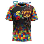 Washington Commanders NFL Special Autism Awareness Design Hoodie T Shirt