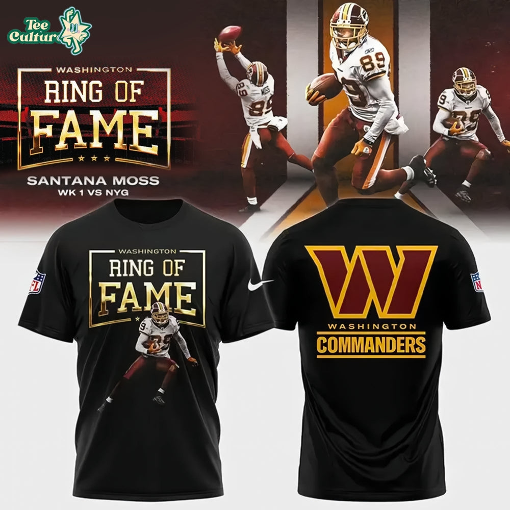 Washington Commanders Santana Moss Ring Of Fame Edition Shirt