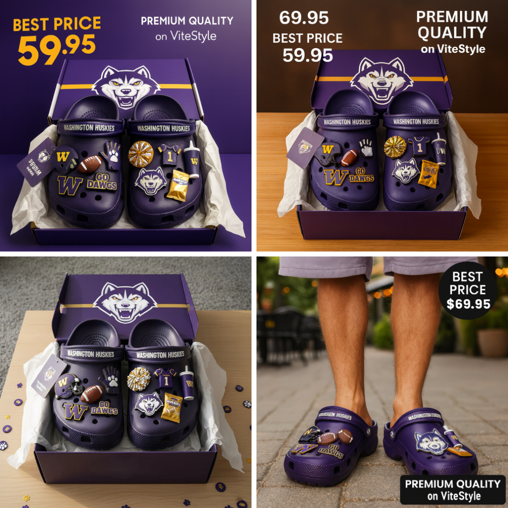 Washington Huskies Crocband Charms Crocs 2026