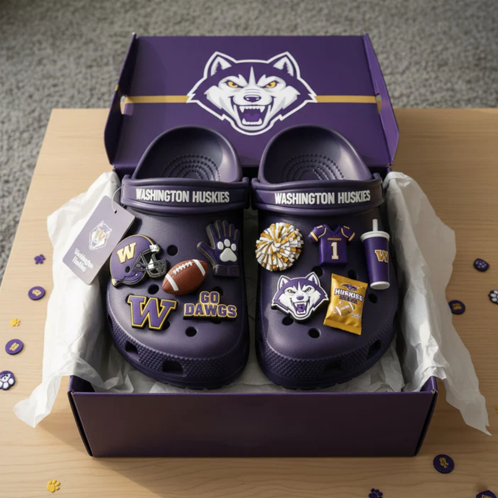 Washington Huskies Crocband Charms Crocs 2026