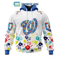 Washington Nationals MLB Autism Awareness Hand Design Personalized Hoodie T Shirt