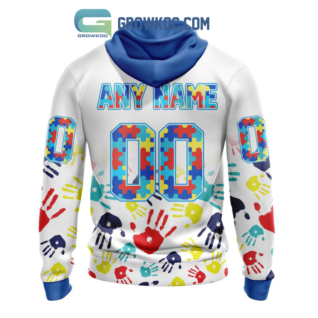 Washington Nationals MLB Autism Awareness Hand Design Personalized Hoodie T Shirt