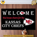 Welcome this House Cheers for Kansas City Chiefs Doormat
