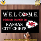Welcome this House Cheers for Kansas City Chiefs Doormat