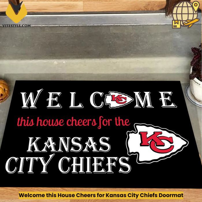 Welcome this House Cheers for Kansas City Chiefs Doormat