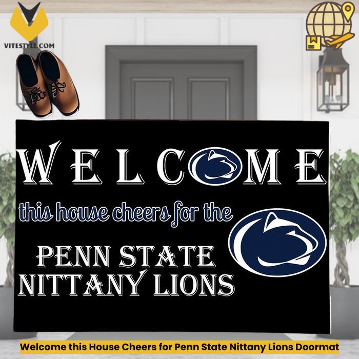 Welcome this House Cheers for Penn State Nittany Lions Doormat