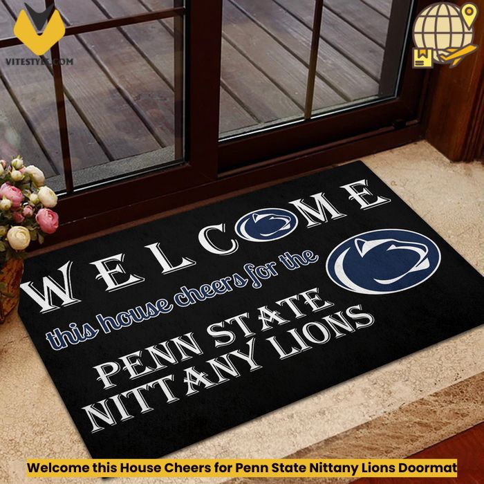 Welcome this House Cheers for Penn State Nittany Lions Doormat