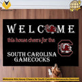 Welcome this House Cheers for South Carolina Gamecocks Doormat