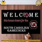 Welcome this House Cheers for South Carolina Gamecocks Doormat