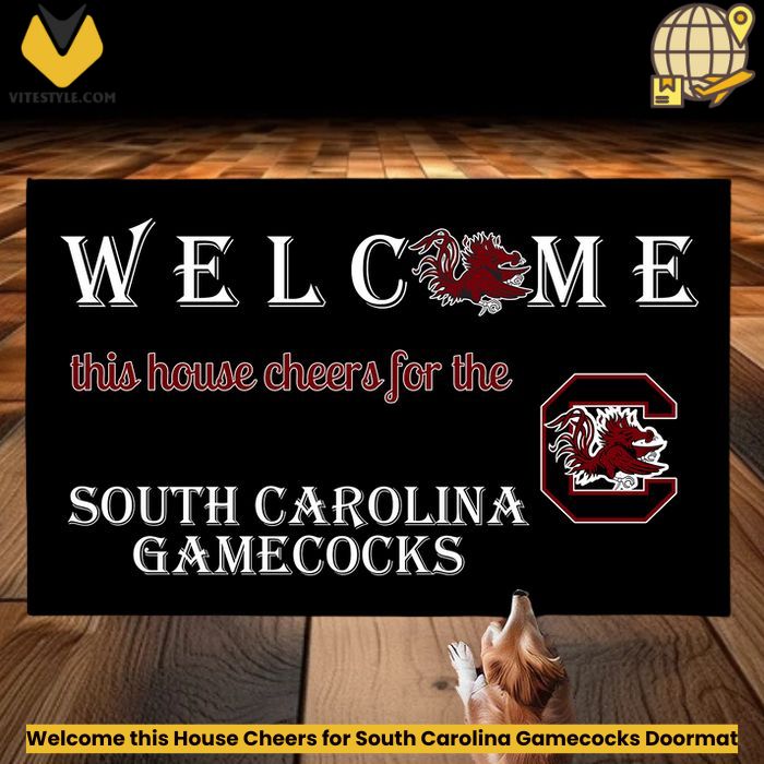 Welcome this House Cheers for South Carolina Gamecocks Doormat