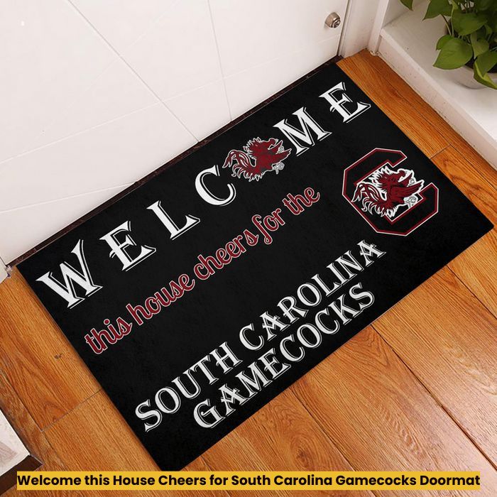 Welcome this House Cheers for South Carolina Gamecocks Doormat
