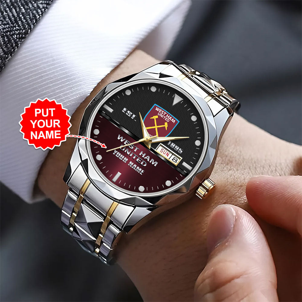Personalized West Ham United FC Alloy Luxury Quartz Watch - TANTN15479