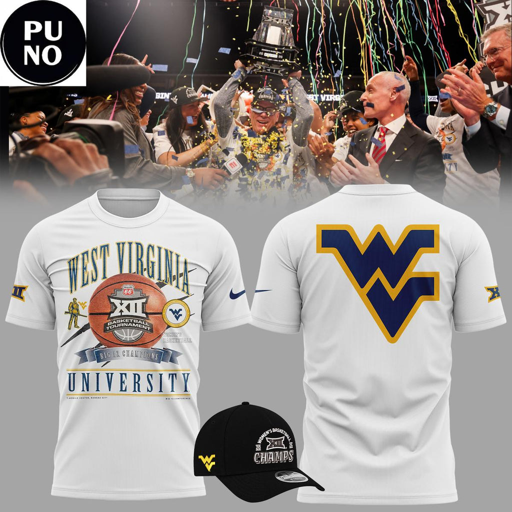 West Virginia Mountaineers Women's Basketball 2026 Big 12 Tournament Champions Hoodie T-Shirt