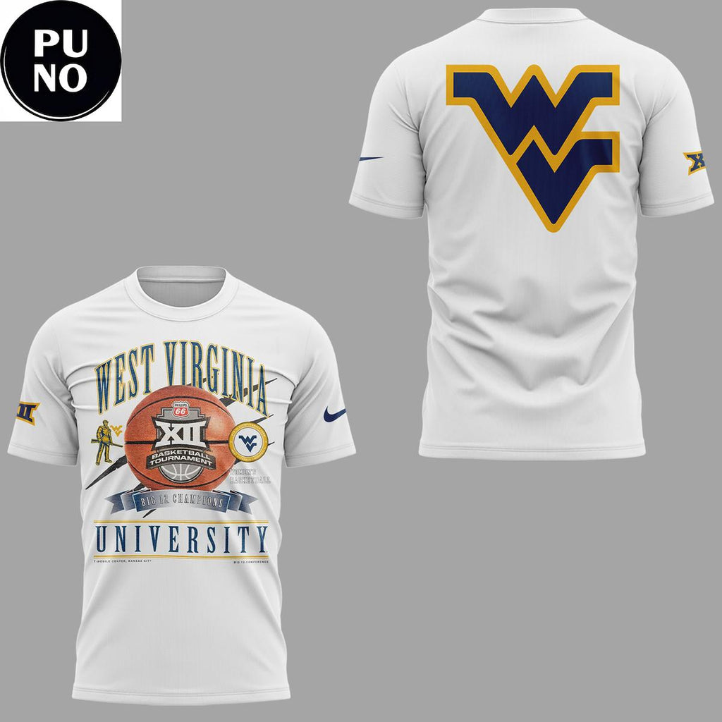 West Virginia Mountaineers Women's Basketball 2026 Big 12 Tournament Champions Hoodie T-Shirt