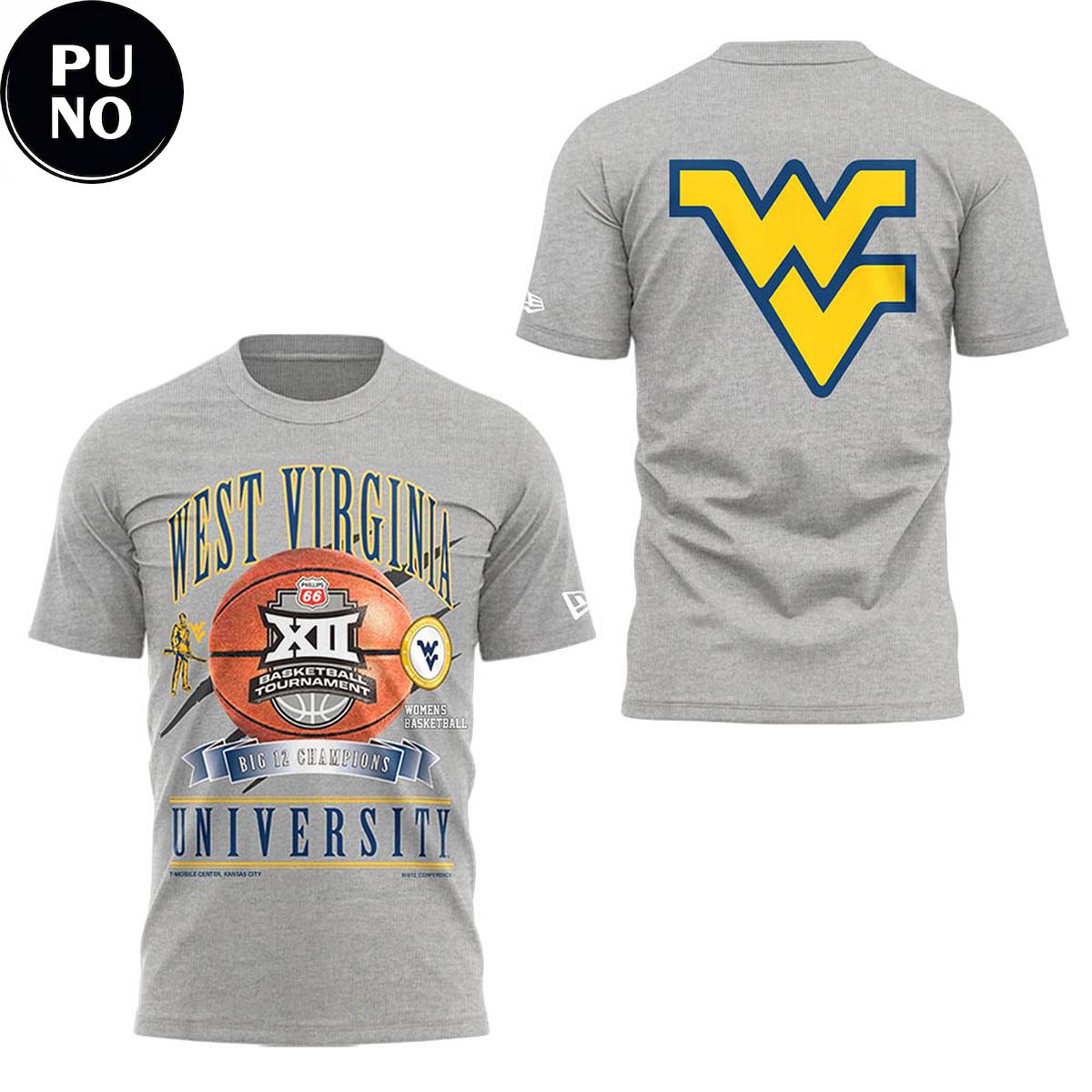 West Virginia Mountaineers Women's Basketball 2026 Big 12 Tournament Champions Hoodie T-Shirt