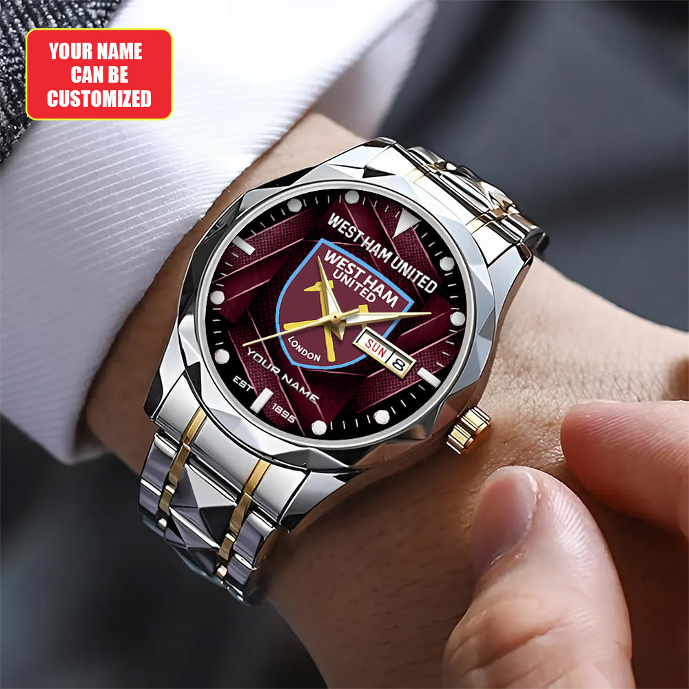 Personalized West Ham United FC Alloy Luxury Quartz Watch - TANTN20267