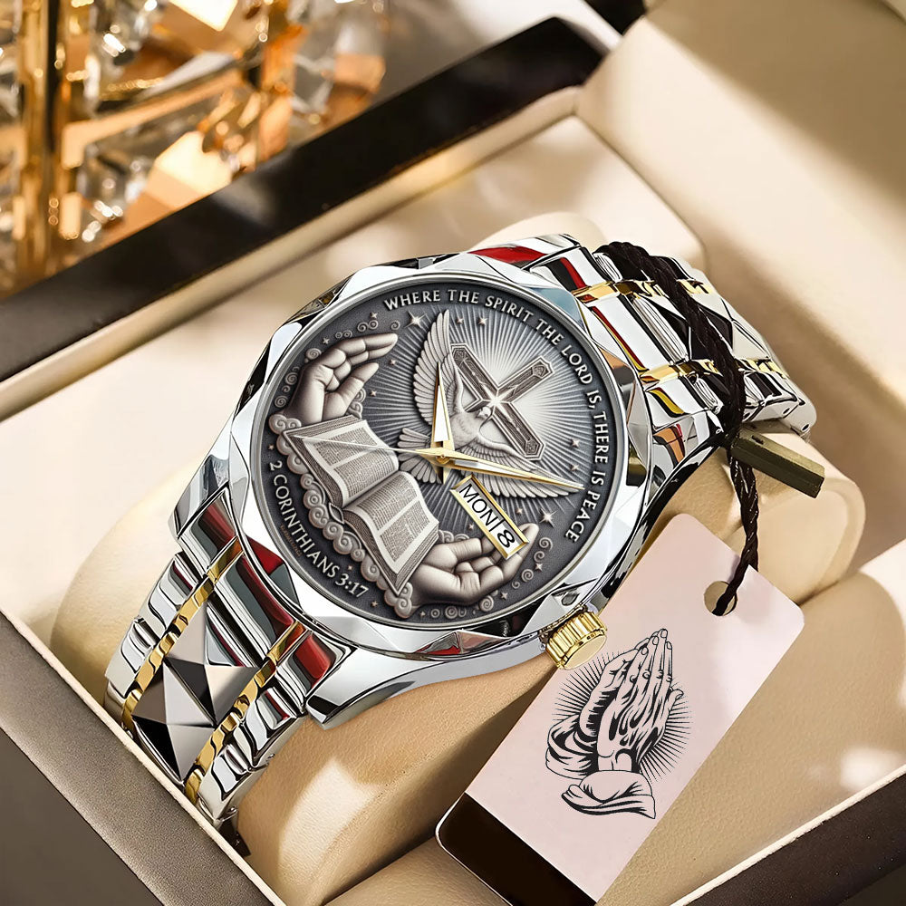 Where The Spirit Lord Is, There Is Peace Alloy Luxury Quartz Watch - TANTN17270