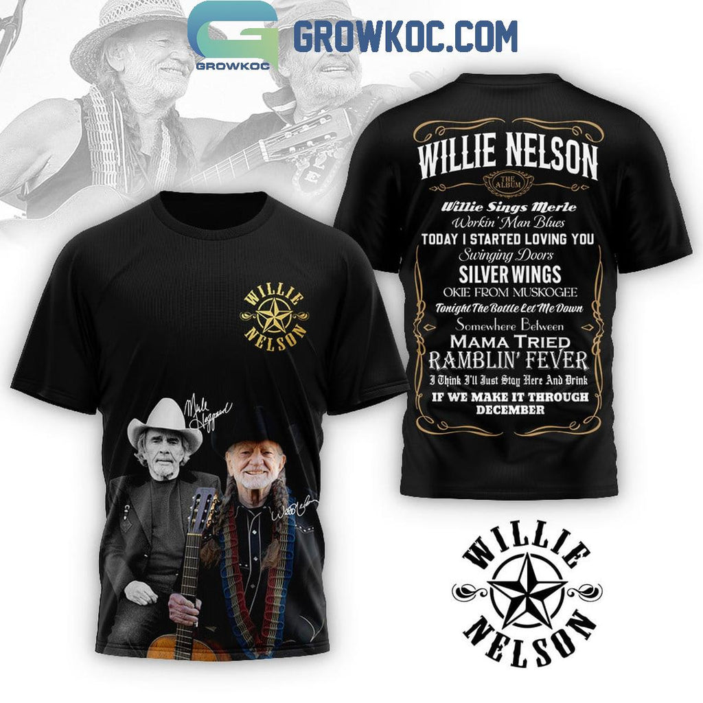 Willie Nelson If We Make It Through December Black Shirt