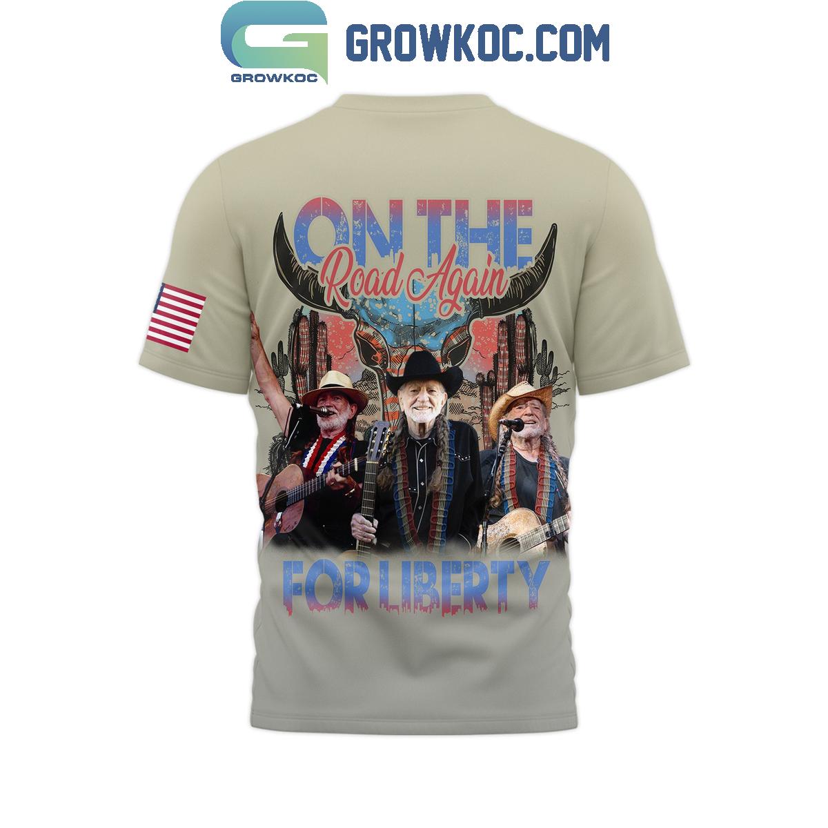 Willie Nelson Made In America One The Road Again For Liberty Hoodie T Shirt