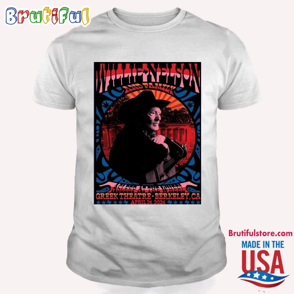 Willie Nelson The Greek Theatre Berkeley Ca April 2024 T Shirt
