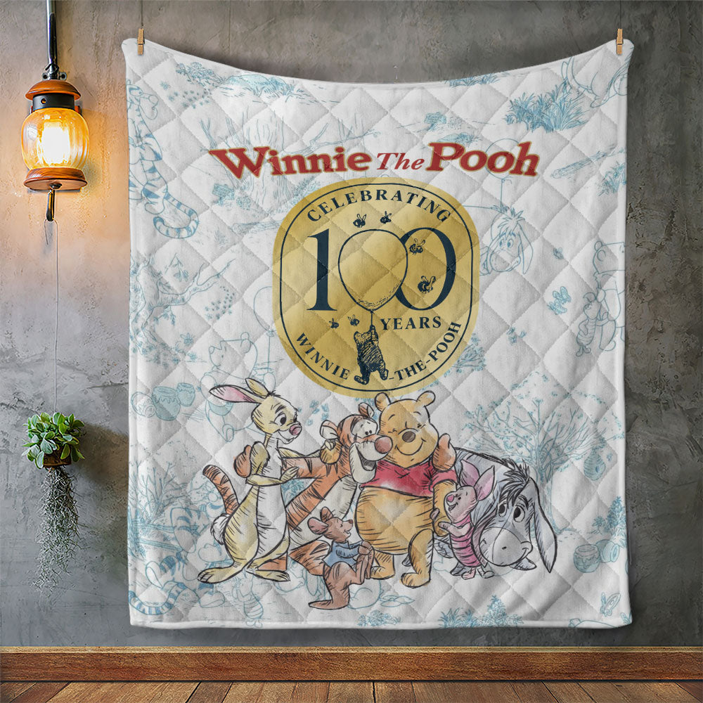 Winnie-the-Pooh 100th Anniversary 2026 Quilt Blanket - TMTHU6151