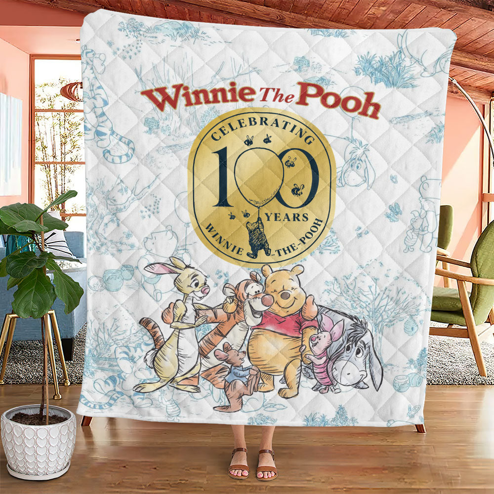 Winnie-the-Pooh 100th Anniversary 2026 Quilt Blanket - TMTHU6151