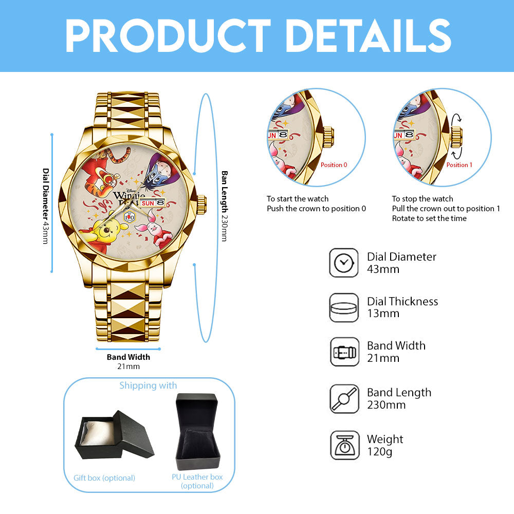 Winnie-the-Pooh 100th Anniversary Alloy Luxury Quartz Watch - TMTHU7890