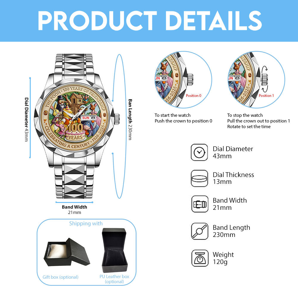 Winnie-the-Pooh 100th Anniversary Alloy Luxury Quartz Watch - MAITM14391