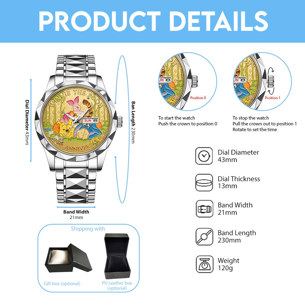Winnie-the-Pooh 100th Anniversary Alloy Luxury Quartz Watch - TMTHU4974