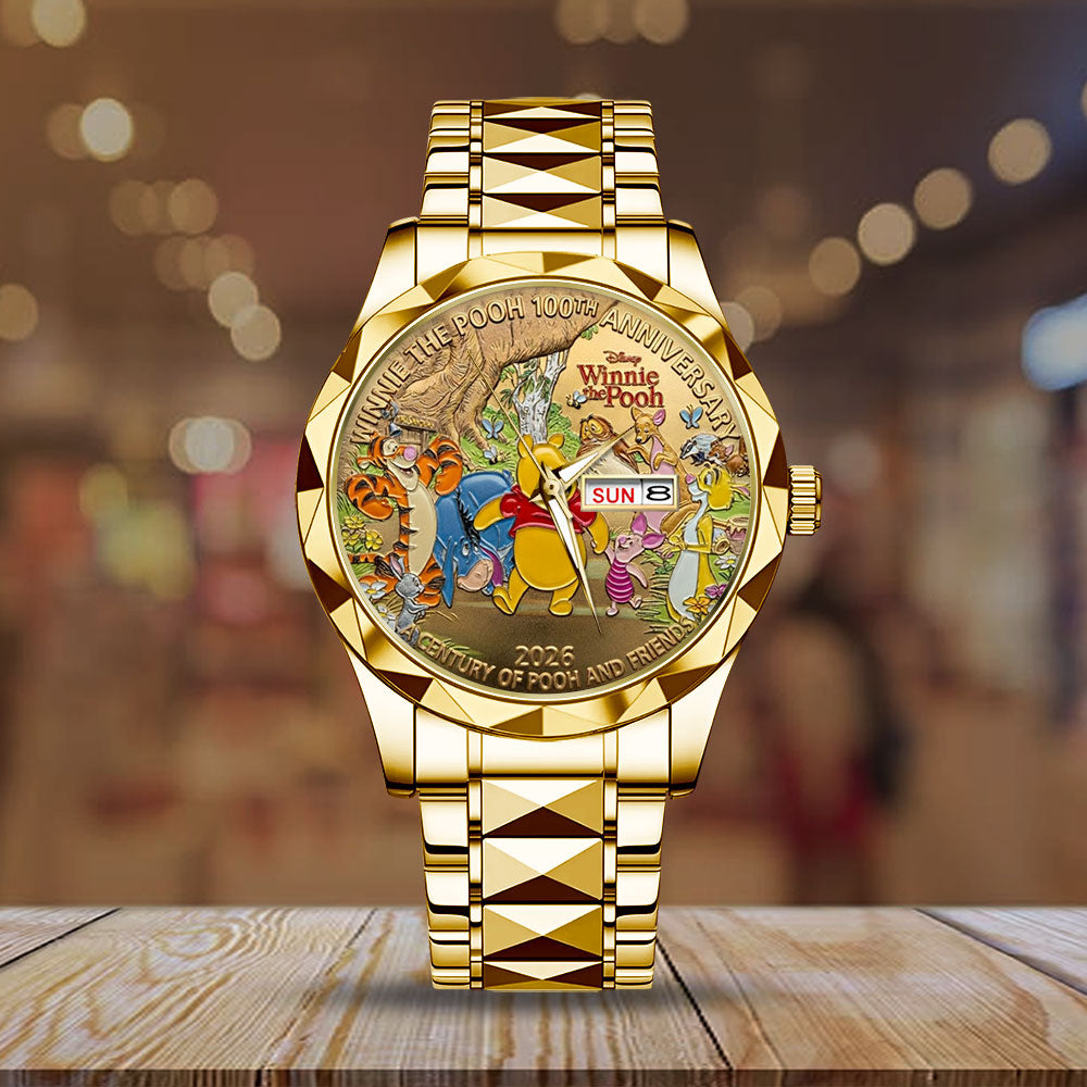 Winnie-the-Pooh 100th Anniversary Alloy Luxury Quartz Watch - TMTHU4513
