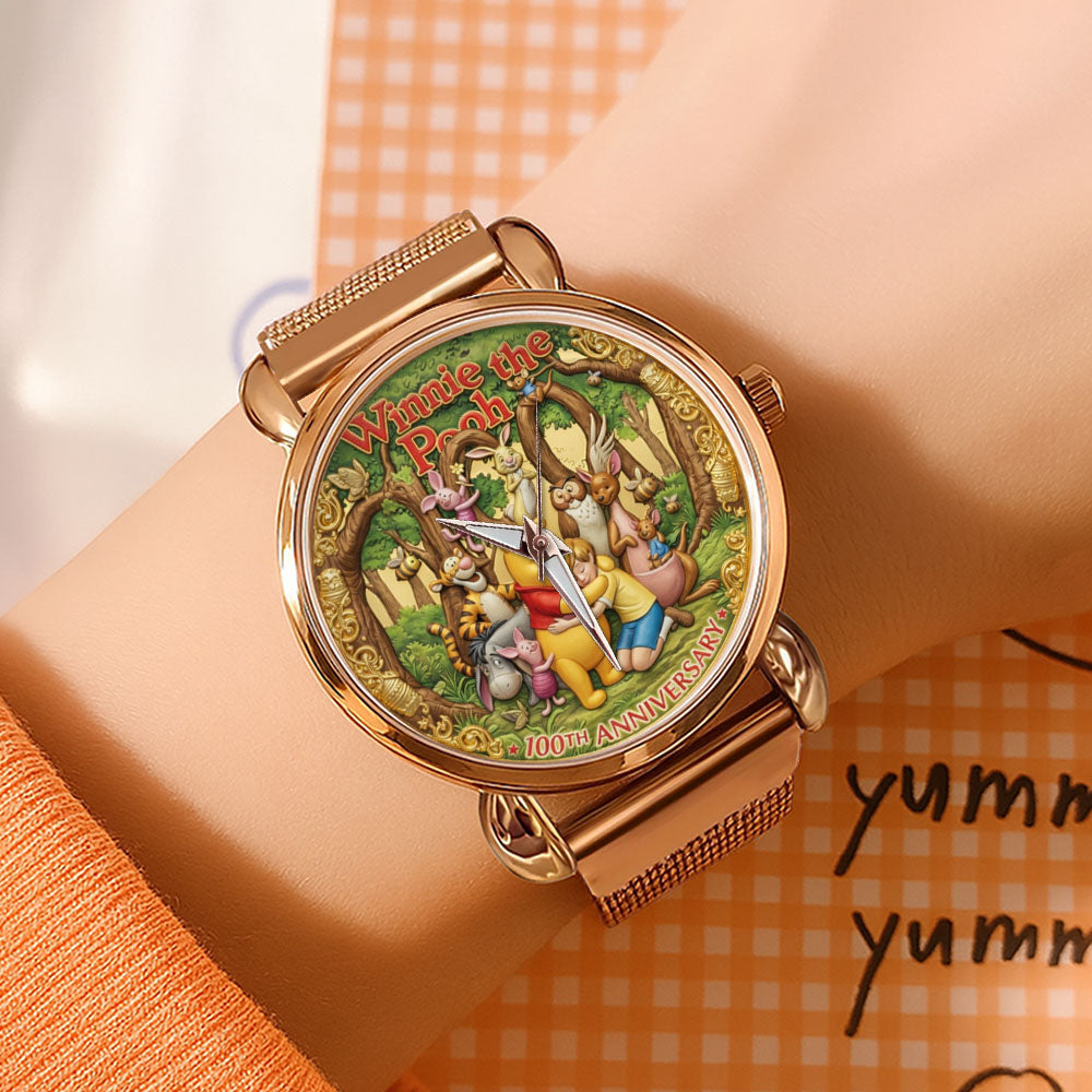 Winnie-the-Pooh 100th Anniversary Mesh Strap Quartz Watch - TMTHU4488