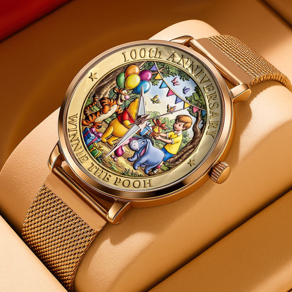 Winnie-the-Pooh 100th Anniversary Mesh Strap Quartz Watch - TMTHU4644