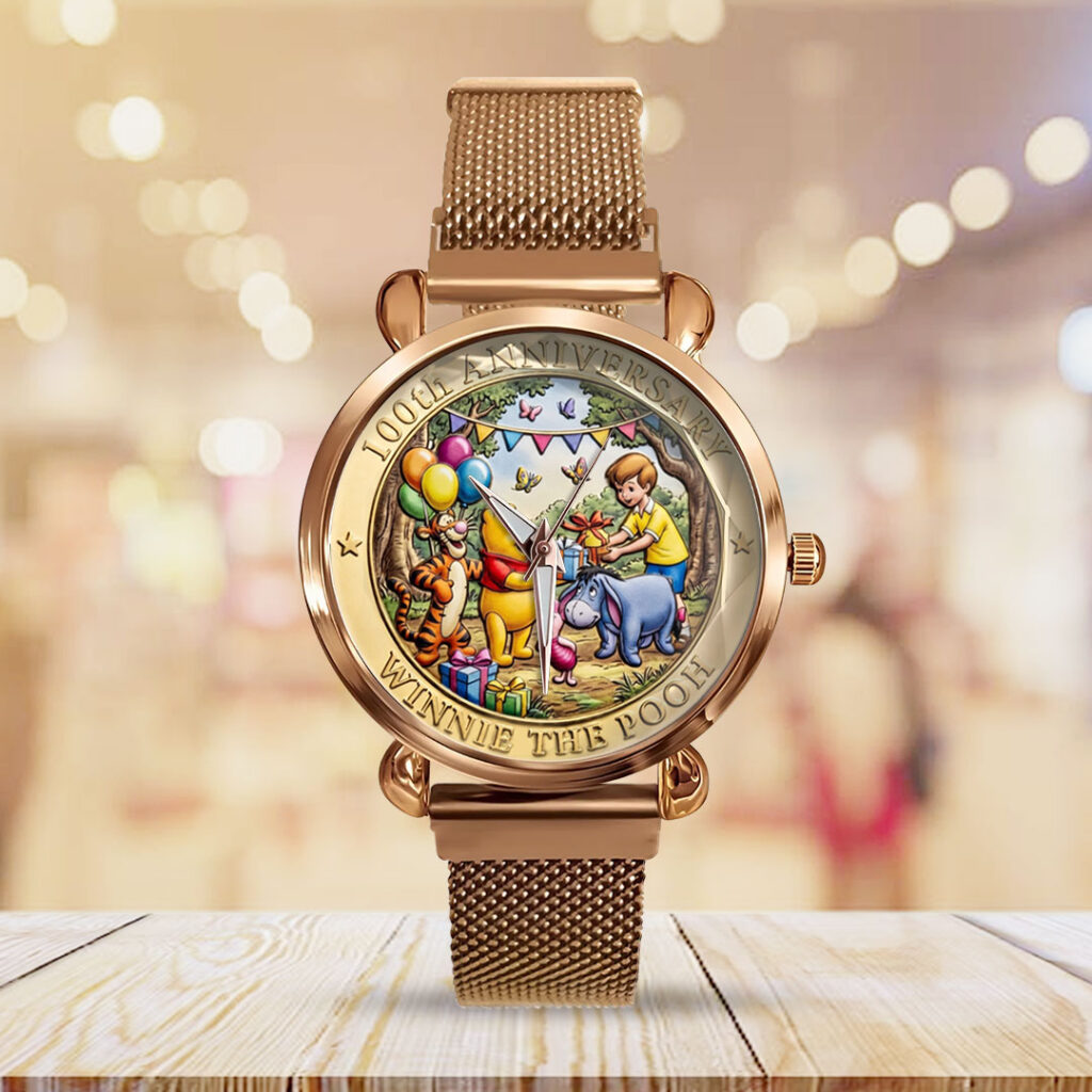 Winnie-the-Pooh 100th Anniversary Mesh Strap Quartz Watch - TMTHU4644