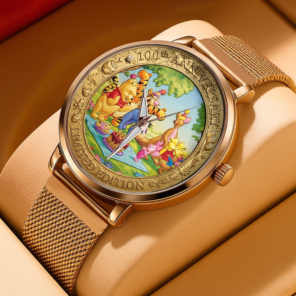Winnie-the-Pooh 100th Anniversary Mesh Strap Quartz Watch - TMTHU4725