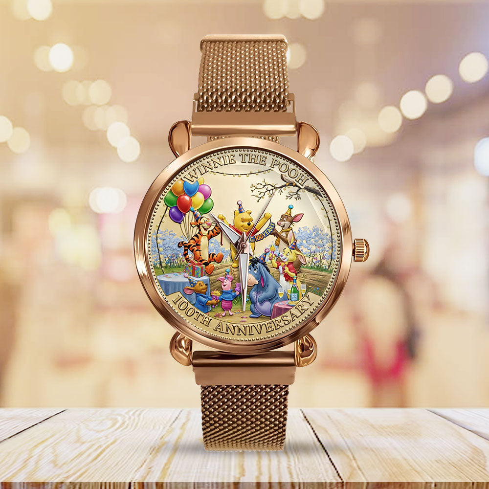 Winnie-the-Pooh 100th Anniversary Mesh Strap Quartz Watch - TMTHU4871