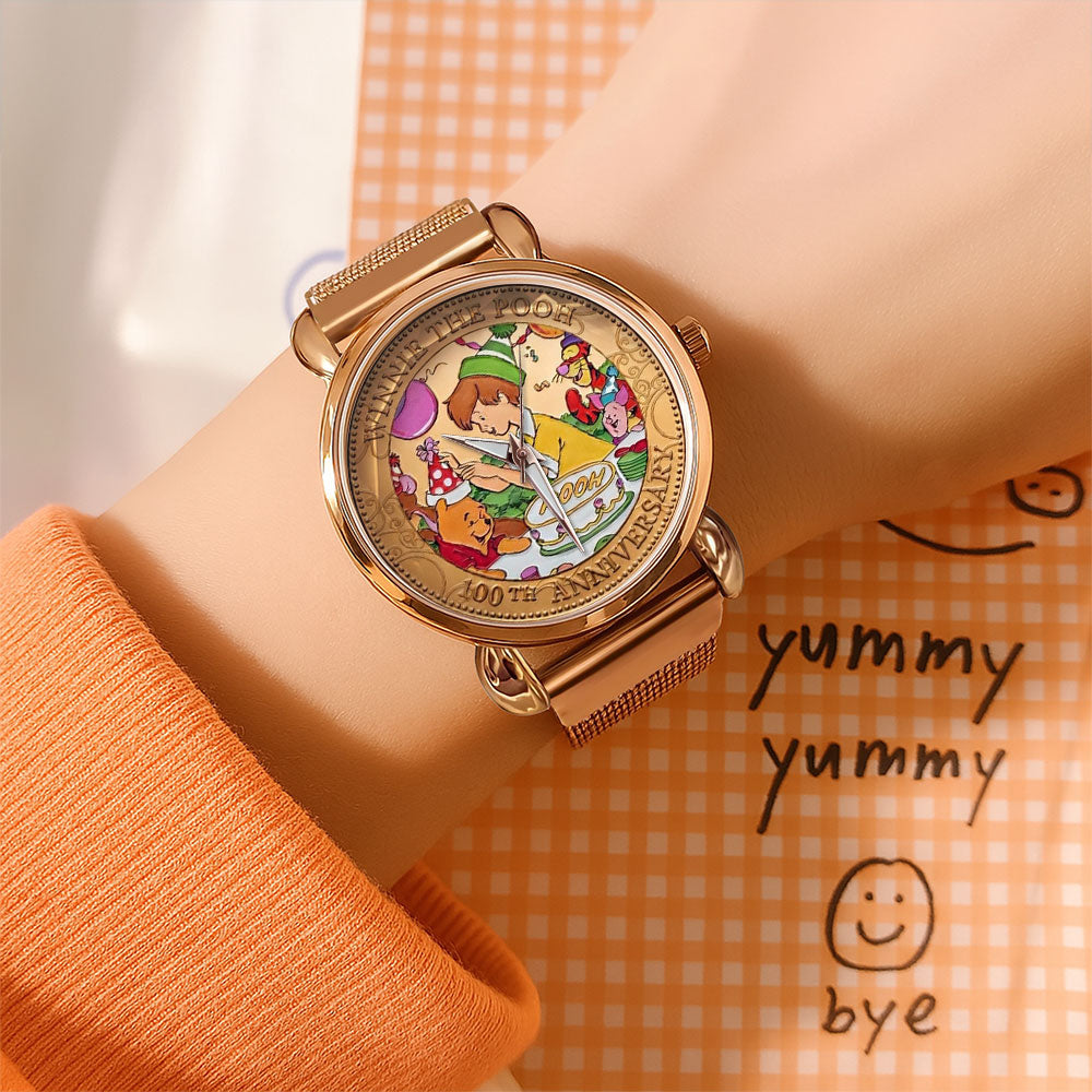 Winnie-the-Pooh 100th Anniversary Mesh Strap Quartz Watch - TMTHU4873