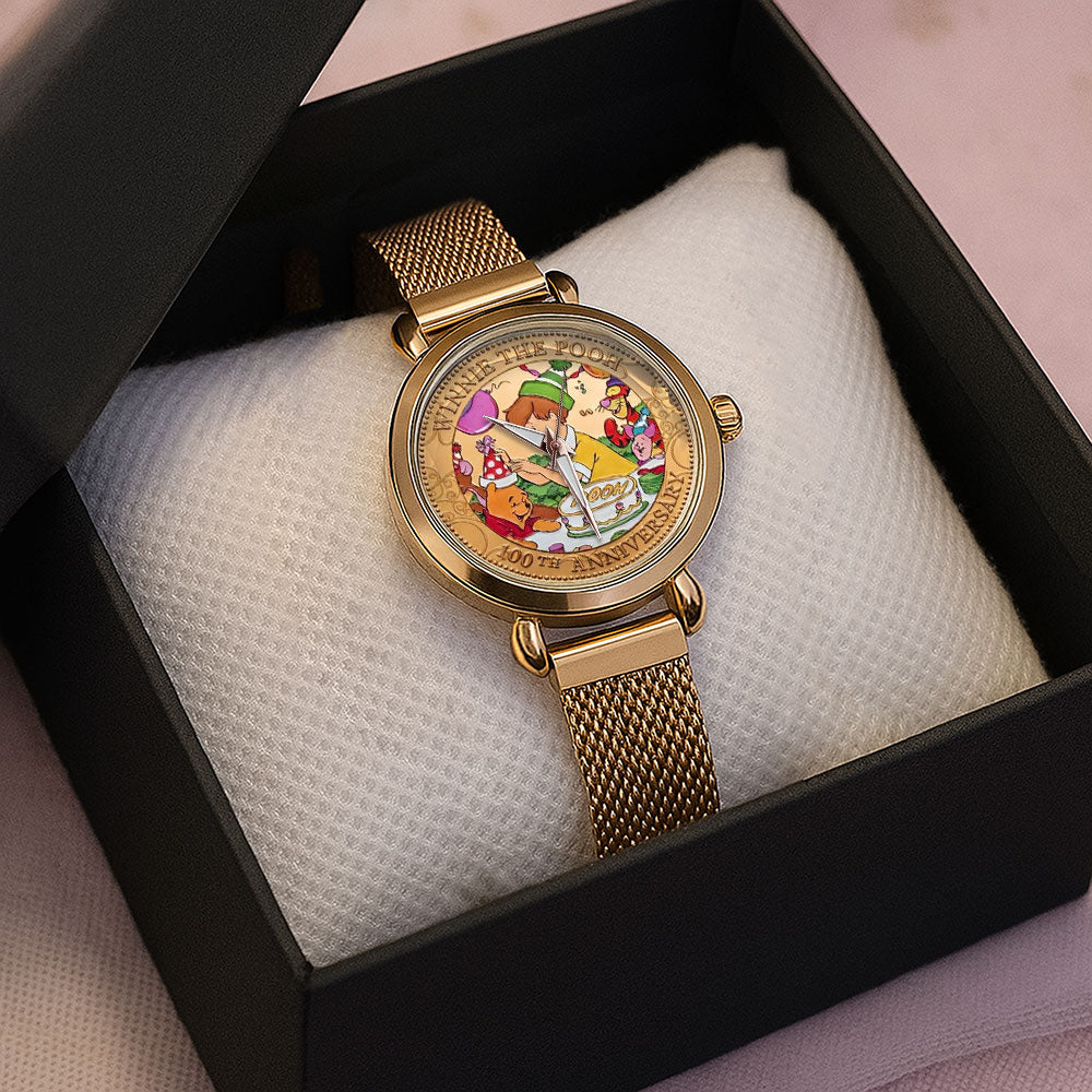 Winnie-the-Pooh 100th Anniversary Mesh Strap Quartz Watch - TMTHU4873