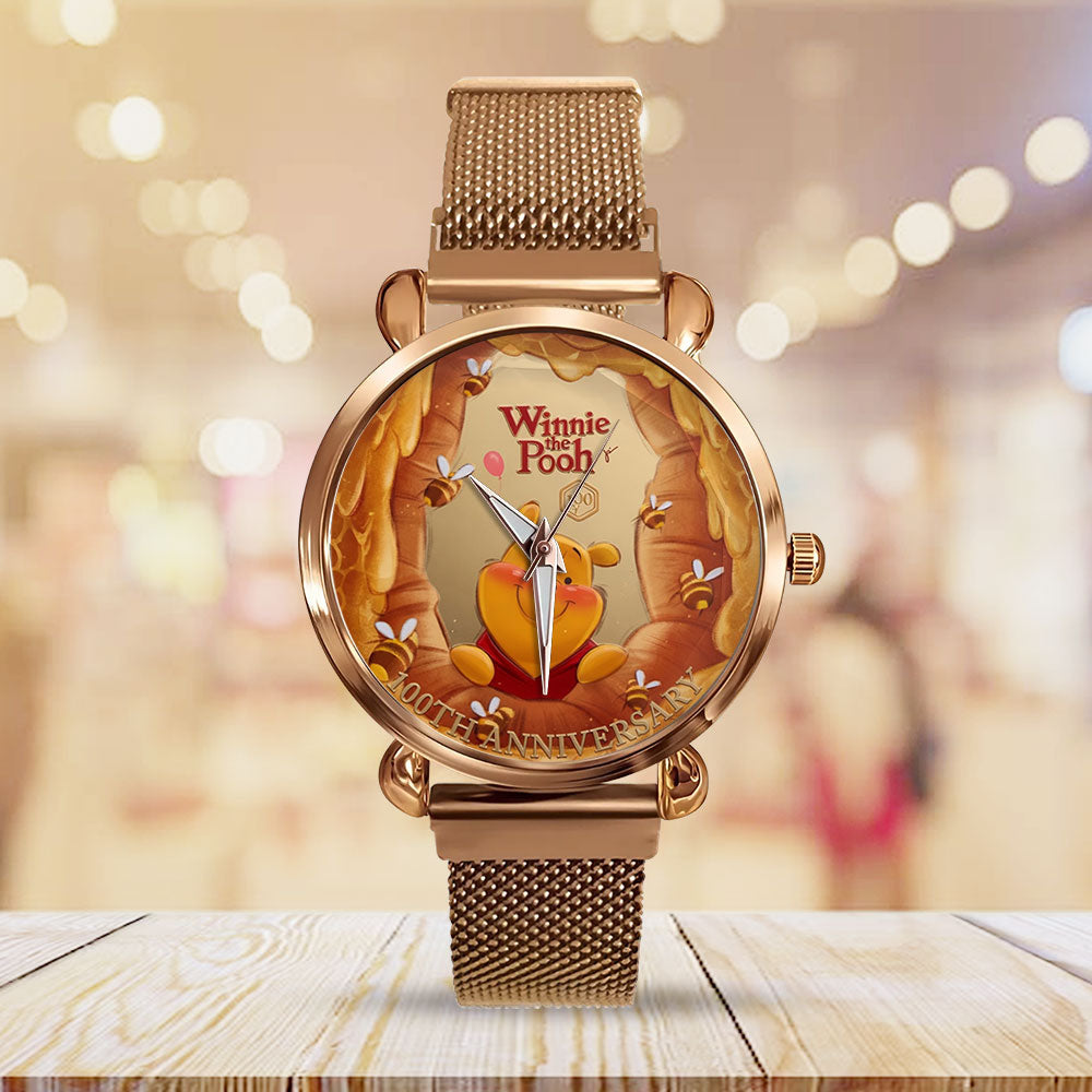 Winnie-the-Pooh 100th Anniversary Mesh Strap Quartz Watch - TMTHU6022