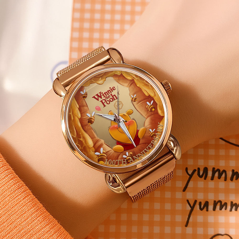Winnie-the-Pooh 100th Anniversary Mesh Strap Quartz Watch - TMTHU6022